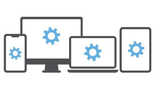 [イメージ] PCやスマートフォン、タブレットにFortiClientをインストールします