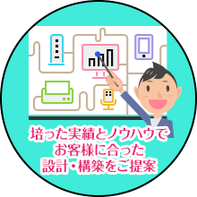 ［イメージ］培った実績とノウハウでお客様に合った設計・構築をご提案