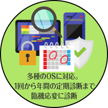 ［イメージ］会社にはいろいろな種類のOSがあります。「セキュドック」は、Windows以外のOSも診断できますか？