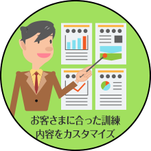 ［イメージ］業種や業務内容などに合わせて訓練の内容をカスタマイズできるのですか？